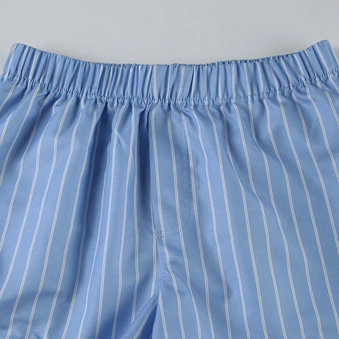 Casual Striped Long Sleeve Two Pieces Set