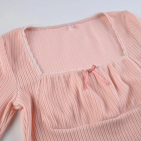 pink-lace-trim-bow-two-pieces-set-6