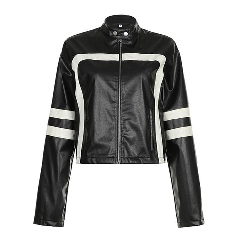 black-stripe-stitched-pu-leather-zip-up-jacket-4
