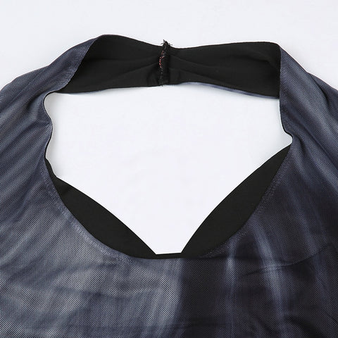 vintage-print-mesh-draped-halter-neck-long-dress-5