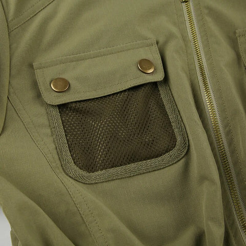 army-green-stand-collar-zip-up-pockets-coat-7