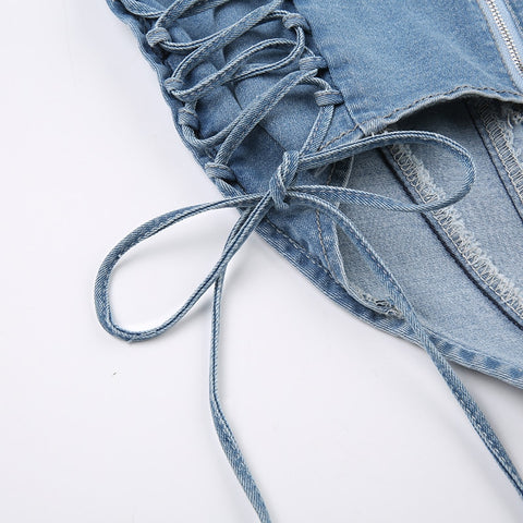 blue-sexy-strapless-corset-denim-bandage-heart-shape-top-4