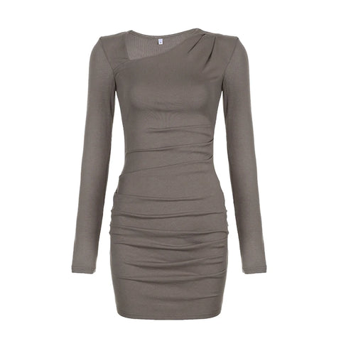 grey-asymmetrical-fold-skinny-long-sleeve-dress-4