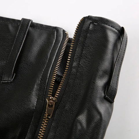 gothic-black-pu-leather-super-short-skirt-5