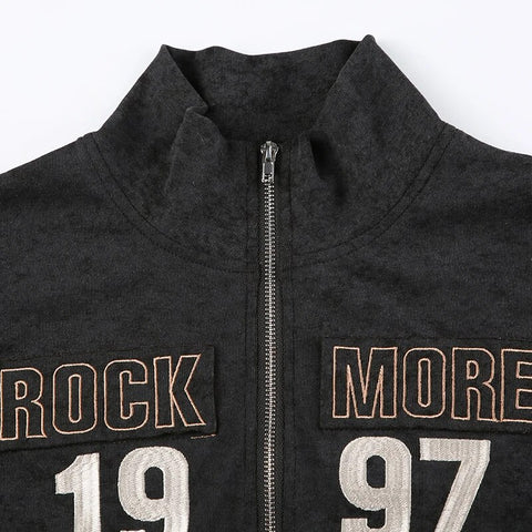 punk-turtleneck-zip-up-letter-embroidery-coat-9