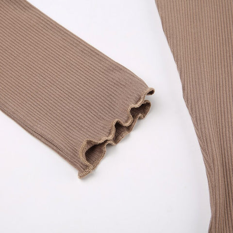 khaki-v-neck-knitted-lace-trim-long-sleeve-top-7