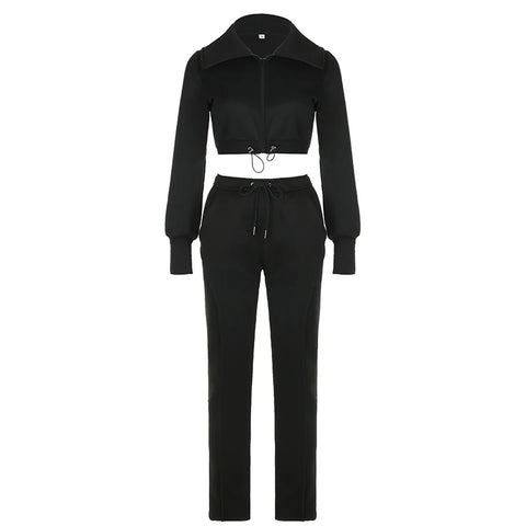 casual-drawstring-zipper-hoodie-sweatpants-set-4