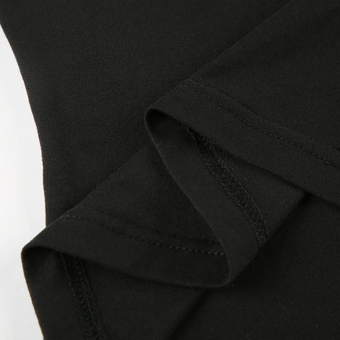 Gothic Dark Fishnet Patchwork Top