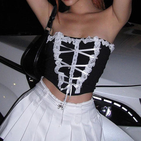 black-strapless-lace-spliced-short-top-2