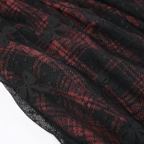 gothic-dark-lace-patchwork-plaid-skirt-8