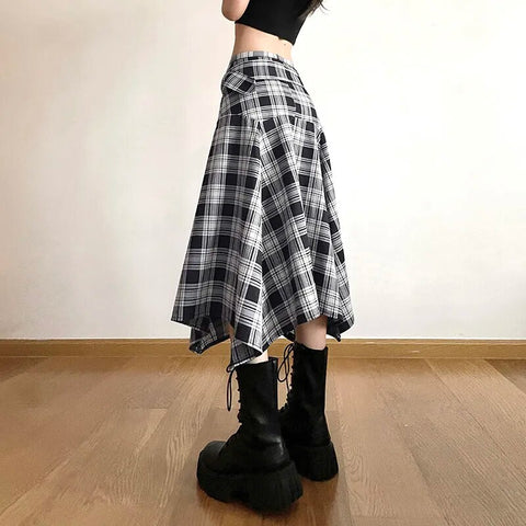 vintage-belt-asymmetrical-plaid-midi-skirt-4