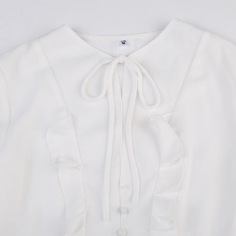 summer-flare-sleeve-white-mesh-ruffles-fringe-elegant-party-dress-5