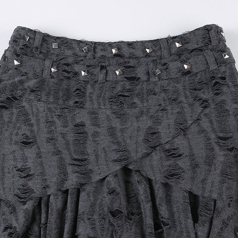 gothic-grey-rivet-ripped-aesthetic-irregular-hem-short-skirt-5