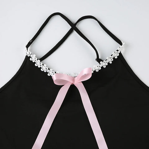 black-lace-bow-halter-backless-dress-7