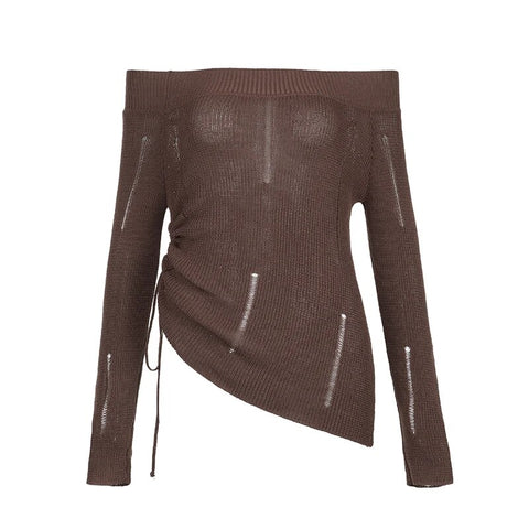 retro-hole-off-shoulder-drawstring-sweater-6