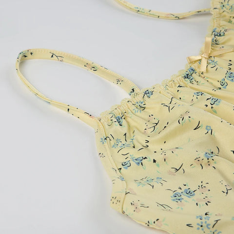 yellow-bow-small-flowers-printing-mini-dress-8