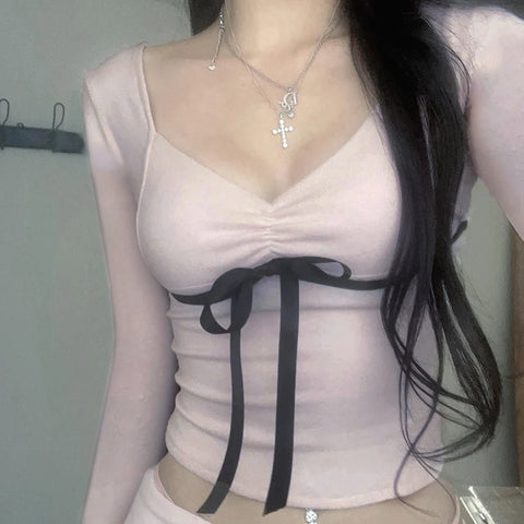 pink-sweet-stitch-front-tie-up-bow-top-3