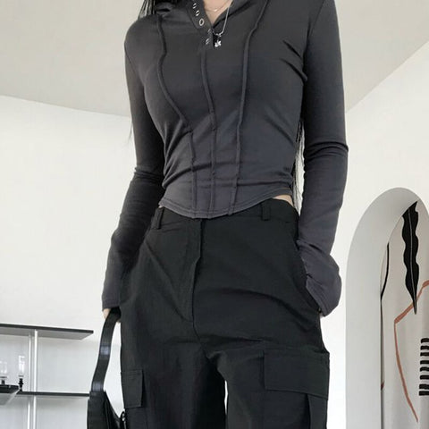 grey-hooded-buttons-long-sleeve-crop-top-3