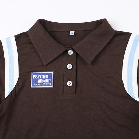 brown-stripe-stitched-buttons-turn-down-collar-short-top-5