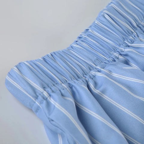 Casual Striped Long Sleeve Two Pieces Set