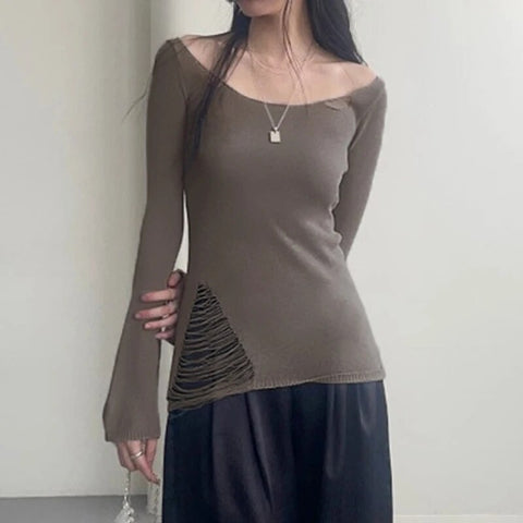 ripped-pullover-see-through-slim-knitted-sweater-2