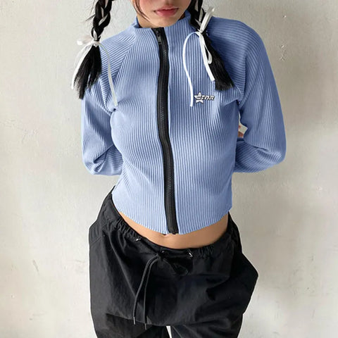 blue-knitted-zip-up-stand-collar-top-2