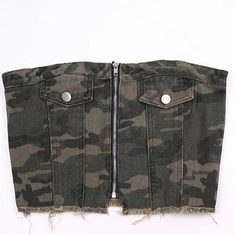 camouflage-strapless-zipper-burr-short-top-4