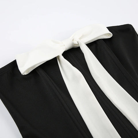 black-strapless-bow-ruffles-tiered-dress-7