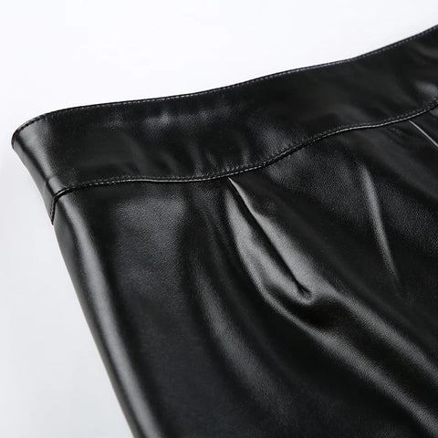black-asymmetrical-folds-pu-leather-skirt-9