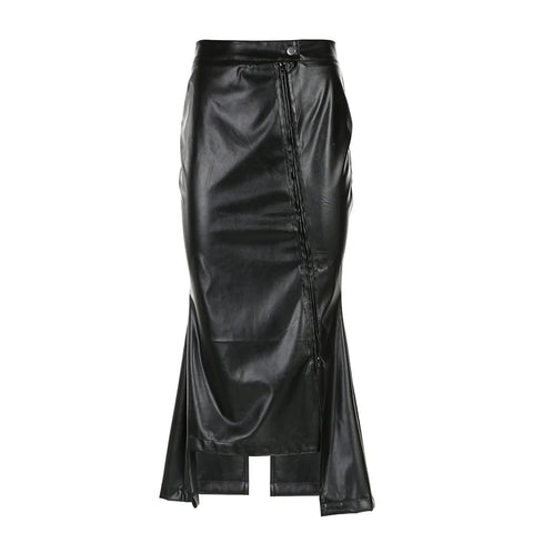 black-asymmetrical-folds-pu-leather-skirt-5