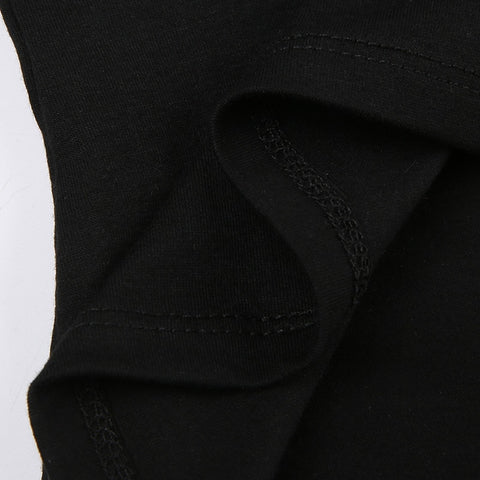vintage-black-slim-round-neck-short-sleeve-printed-top-6