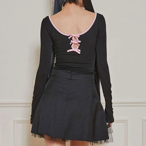 bow-cropped-backless-long-sleeves-slim-top-2