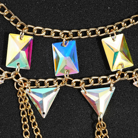 Sexy Halter Bling Rhinestone body  Chain