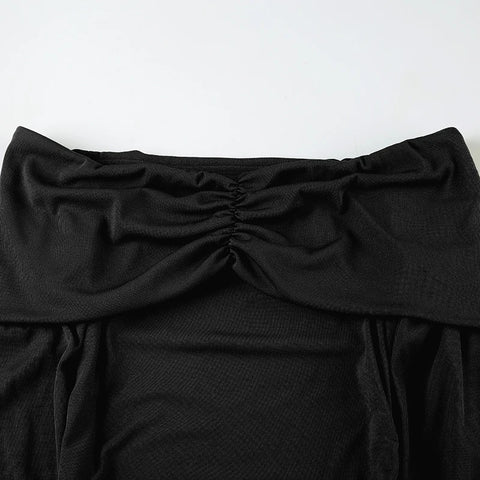 Elegant Black Off Shoulder Dress