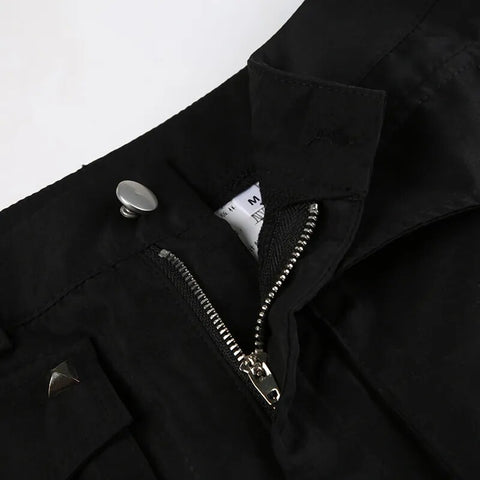 punk-rivet-black-pockets-side-slit-long-skirt-7