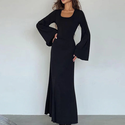elegant-frill-flare-sleeve-knit-maxi-dress-5