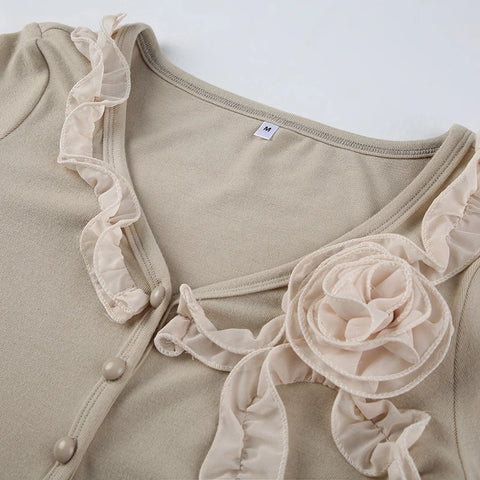 sweet-slim-floral-ruffles-buttons-v-neck-top-8