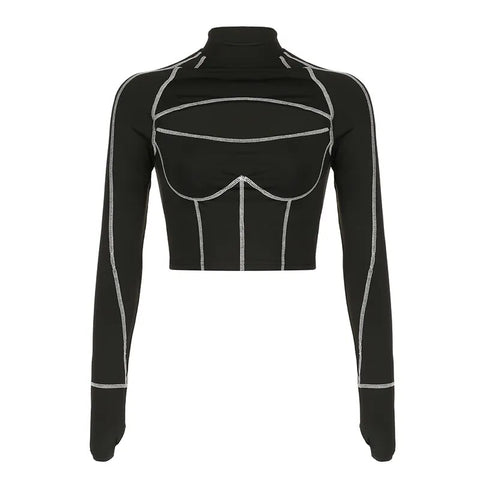 black-stripe-stand-collar-long-sleeves-top-4