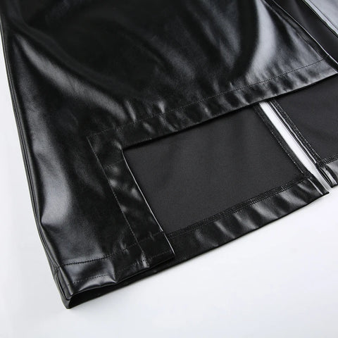 black-asymmetrical-folds-pu-leather-skirt-7