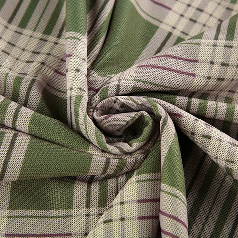 green-frill-low-waist-long-plaid-skirt-11