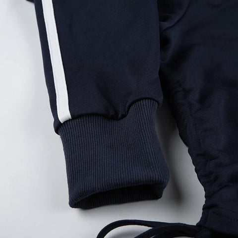 stripe-zip-drawstring-short-stand-collar-coat-11