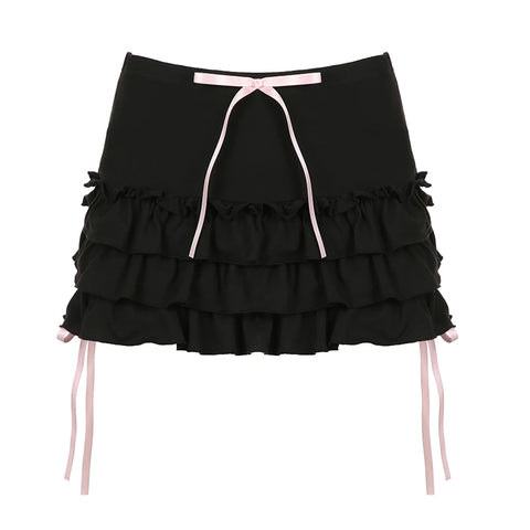 gothic-black-ruffles-bow-mini-skirt-4