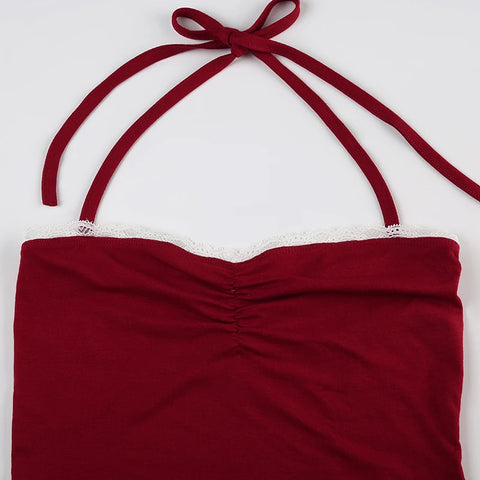 red-lace-trim-folds-skinny-halter-top-5