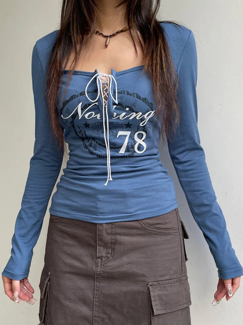 retro-letter-printed-slim-lace-up-top-1