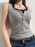 grey-casual-halter-choker-lace-knitted-buttons-sleeveless-top-4