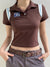 brown-stripe-stitched-buttons-turn-down-collar-short-top-3