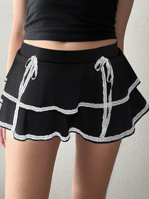 vintage-lace-trim-bow-a-line-skirt-1