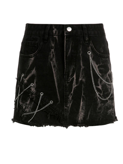 gothic-burr-tie-dye-denim-chain-mini-skirt-1