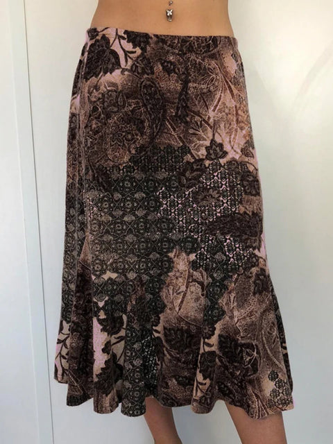 graphic-flowers-printing-midi-skirt-1