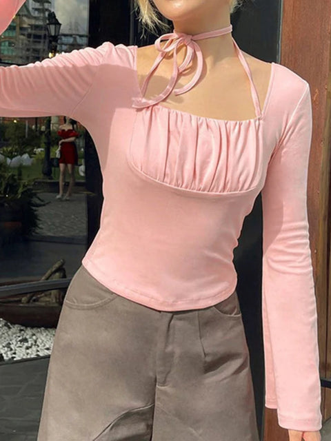 pink-halter-flare-sleeve-square-neck-top-1